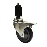 Omcan Stem Caster with Brakes for Commercial Shelving