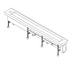 Thumbnail image #1 for Dinex DXIESFB12 12 ft. Variable Speed Fabric Belt Tray Make-Up Conveyor