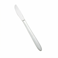 Winco Flute Pattern 9-Inch Heavyweight Dinner Knife, 18/0 Stainless Steel, Mirror Finish