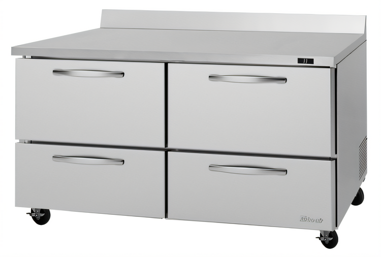 Product image #1 for Turbo Air PRO Series 60-1/4-Inch Two-Section Refrigerated Work Top with 4 Drawers