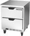 Thumbnail image #1 for Beverage-Air 27-Inch 1-Section Worktop Freezer with 2 Drawers and Flat Top, 6.13 Cu. Ft.