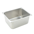 Thumbnail image #1 for Winco SPH6 Half-Size 6-Inch Deep Solid Steam Table Pan, 25-Gauge 18/8 Stainless Steel Case of 12