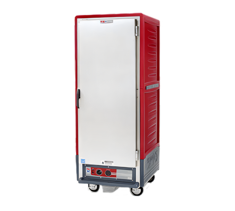 Product image #1 for Metro C5 3 Series Full-Height Mobile Heated Holding and Proofing Cabinet with Red Insulation Armour, Solid Door, and Lip-Load Slides