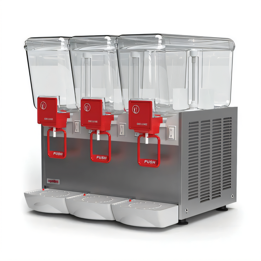 Product image #1 for Trento Ugolini Arctic Deluxe 3-Bowl Countertop Chilled Juice Dispenser, 5.3 Gallon Bowls, 115V