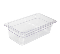 Crestware 1/3 Size Clear Polycarbonate Food Pan, 2-1/2 Inch Deep