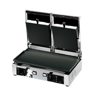 Univex PPRESS2F Double Countertop Electric Flat Panini Press with Smooth Cast Iron Plates