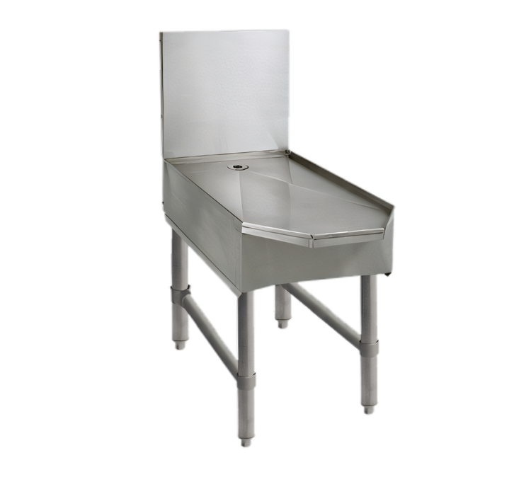 Product image #1 for Advance Tabco Underbar Basics™ Freestanding Stainless Steel Frozen Drink Machine Stand with Drain, 18 Inch Wide