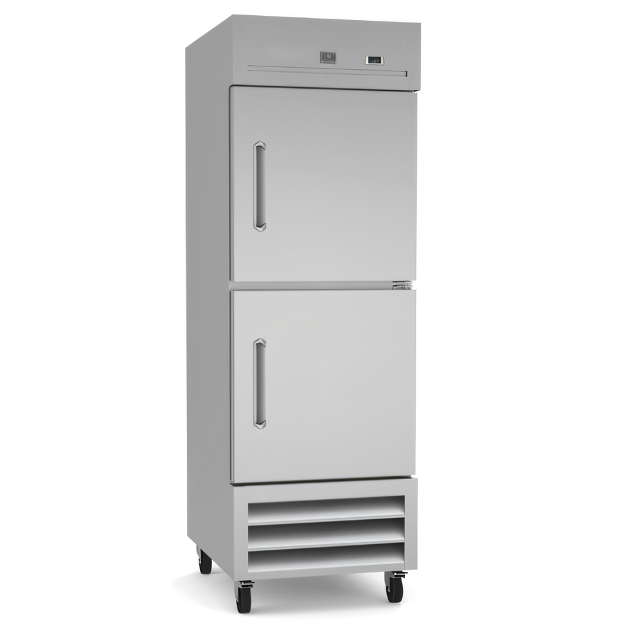 Product image #1 for Kelvinator Commercial 27-Inch One-Section Reach-In Refrigerator, Self-Contained Bottom Mount, Solid Half Doors, 21 Cu. Ft.