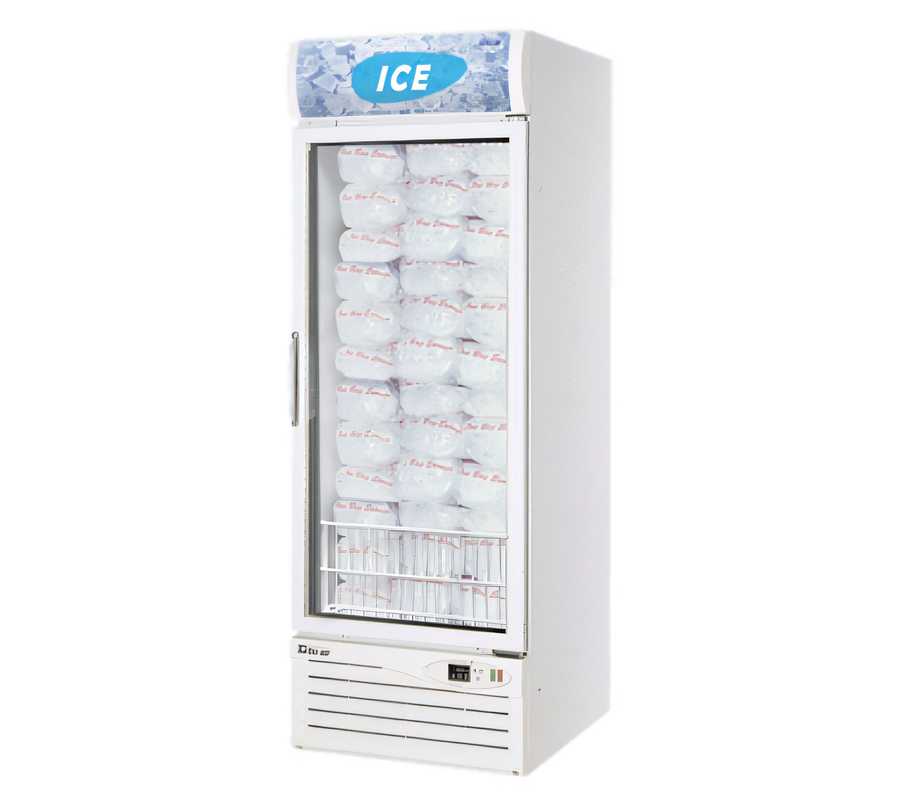 Product image #1 for Turbo Air 1-Section Reach-In Ice Merchandiser Freezer with Triple Pane Heated Glass Door, 17.7 Cu. Ft.