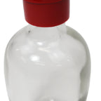 Thumbnail image #1 for Town Equipment 19714/DZ Round Glass Soy Sauce Dispenser Bottle with Red Pour Lid, 5 oz Case of 12