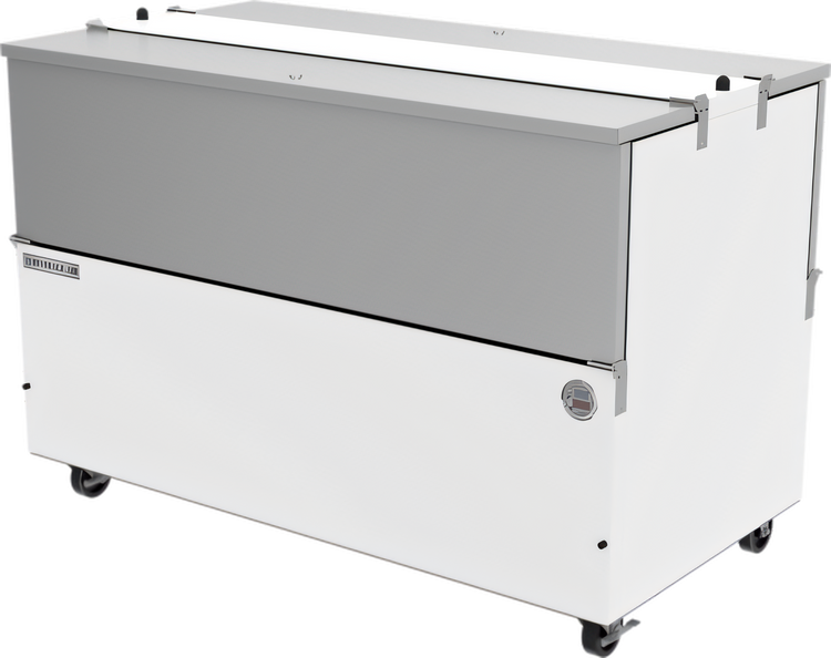 Product image #1 for Beverage-Air 58-Inch Dual Access Cold Wall School Milk Cooler, 22.5 Cu. Ft., White