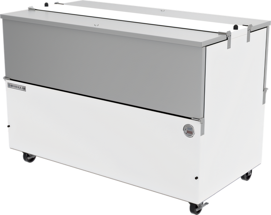 Product image #1 for Beverage-Air 58-Inch Dual Access Cold Wall School Milk Cooler, 22.5 Cu. Ft., White