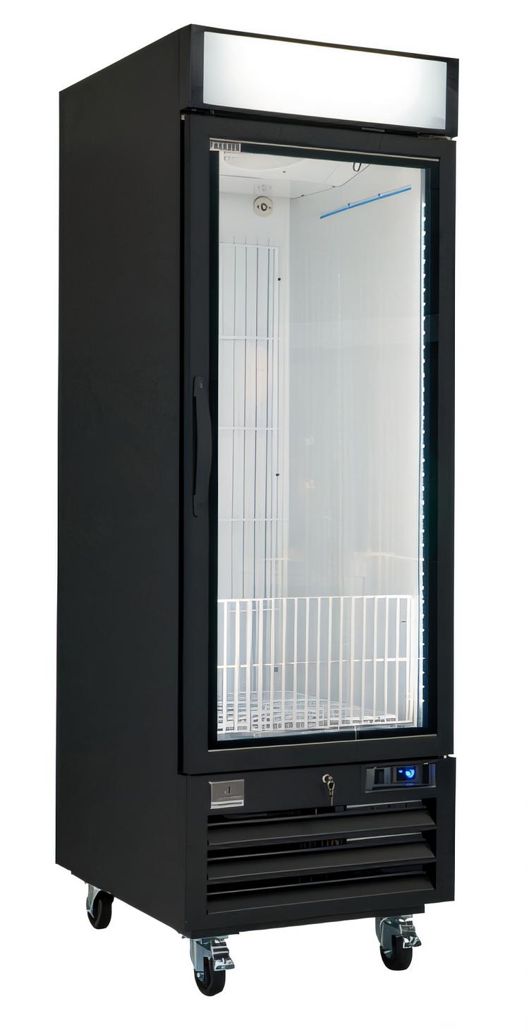 Product image #1 for Kelvinator Commercial Full-Height Glass Door Ice Cube Merchandiser Reach-In Freezer, 23 Cu. Ft.