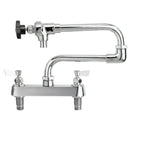 Thumbnail image #1 for Fisher 2275 8-Inch Center Deck-Mount Brass Manual Faucet with 10-Inch Control Swing and Double-Jointed Spout