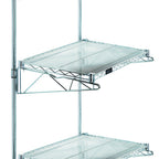 Thumbnail image #1 for Quantum WC54-CB1236C Wall-Mounted Cantilever Starter Shelving Unit with 3 Wire Shelves, Chrome Plated