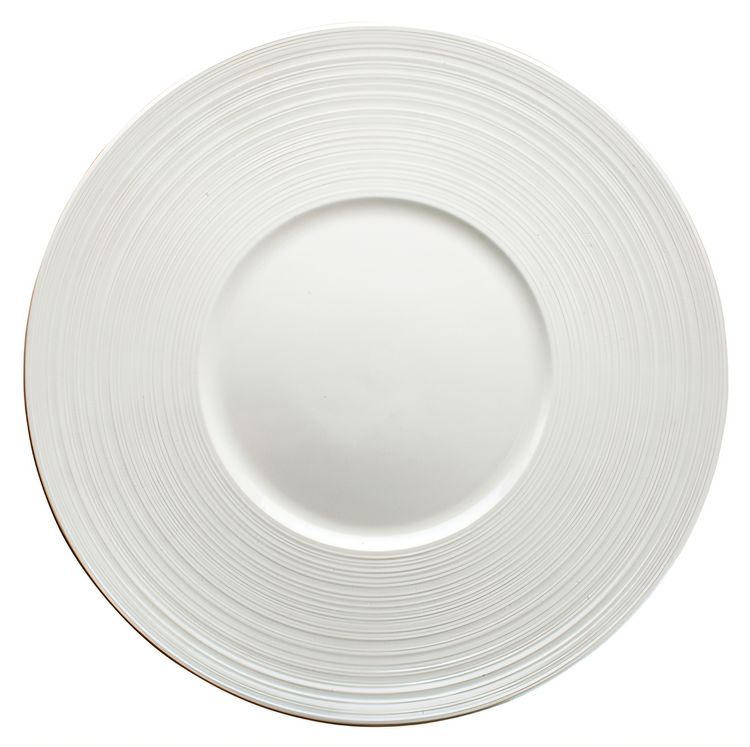 Product image #1 for Winco Ardesia Zendo 12-1/8 Inch Round Wide Rim Porcelain Plate