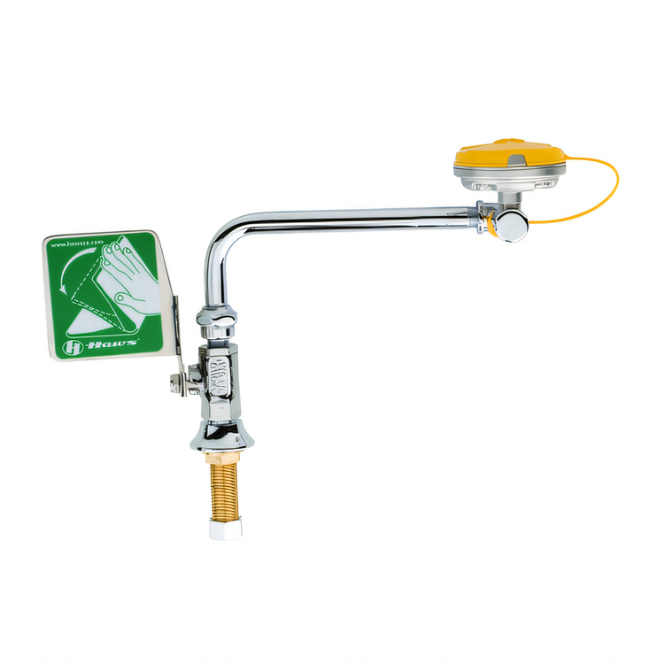 Product image #1 for T&S Brass Deck Mounted Swing-Away Eyewash Station, Left Side Mount, Polished Chrome