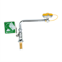 T&S Brass Deck Mounted Swing-Away Eyewash Station, Left Side Mount, Polished Chrome