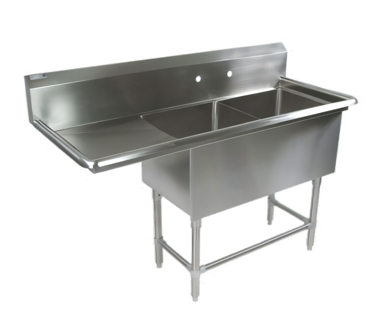 Product image #1 for John Boos Pro-Bowl 2-Compartment Stainless Steel Sink with 24-Inch Left Drainboard