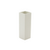 Thumbnail image #1 for American Metalcraft White Ceramic Square Fluted Bud Vase, 5.25-Inch