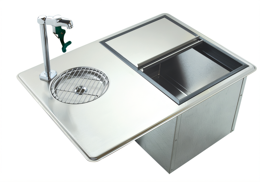 Product image #1 for Krowne 27-Inch x 20-Inch Drop-In Stainless Steel Water Station/Ice Bin with 8-Inch Push-Back Glass Filler