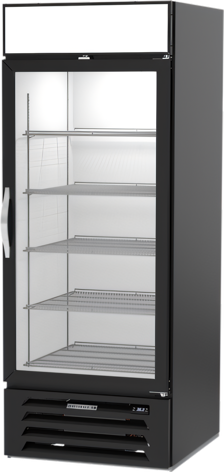 Product image #1 for Beverage-Air MarketMax One-Section Reach-In Glass Door Merchandiser, 25.97 Cu. Ft., Black, Bottom-Mounted Refrigeration