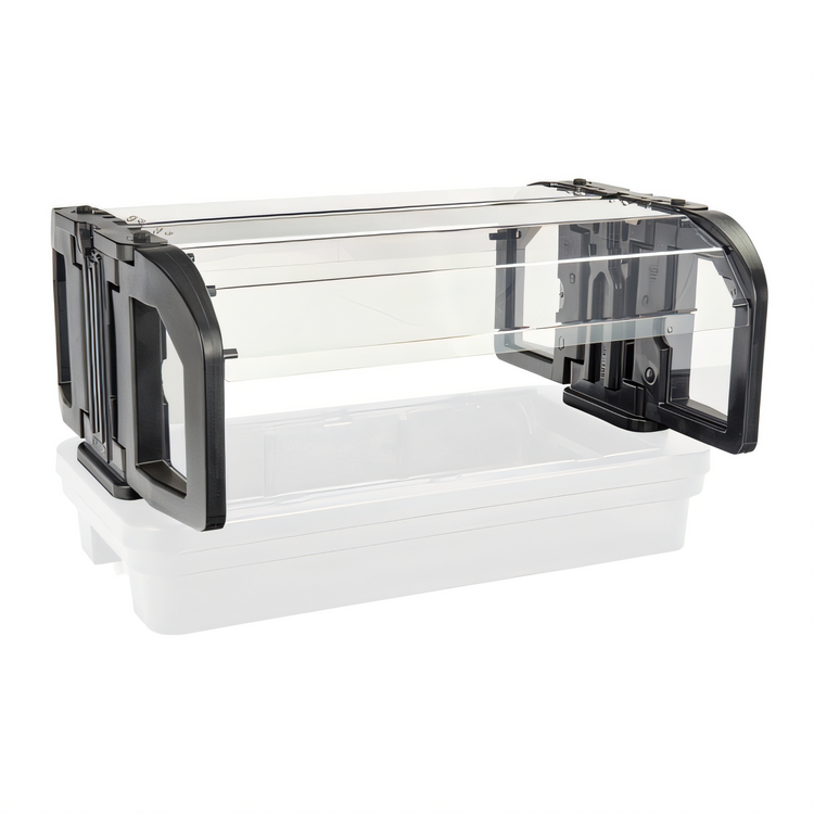 Product image #1 for Cambro Versa 4-Foot Black Single-Sided Tabletop Food Bar Sneeze Guard Assembly