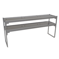 Glastender Double Stainless Steel Draining Overshelf, 60 x 15 x 27 Inches, for Pass-Thru Cocktail Stations