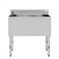 KoolMore 24-Inch Commercial Underbar Ice Bin with Insulated Sliding Cover, 77 lb Capacity