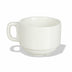 Thumbnail image #1 for Crestware Semplice 8.5 oz Stackable Fully Vitrified Ceramic Coffee Mug, Pearl White