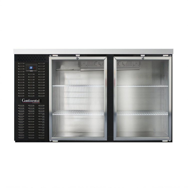 Product image #1 for Continental Refrigerator BB59SNGD 59-Inch Shallow Depth Back Bar Cooler with Glass Doors