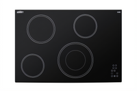 Summit Commercial 30-Inch Built-In 4-Burner Radiant Electric Cooktop, Black Ceramic Glass