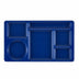 Thumbnail image #2 for Cambro Camwear 6-Compartment Rectangular Polycarbonate School Lunch Tray, Navy Blue