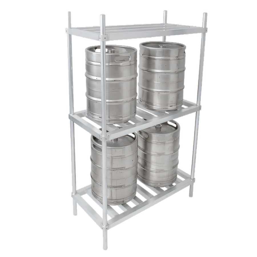 Product image #1 for John Boos Aluminum Keg Rack, 42 x 20 x 76 Inches, 4-Keg Capacity
