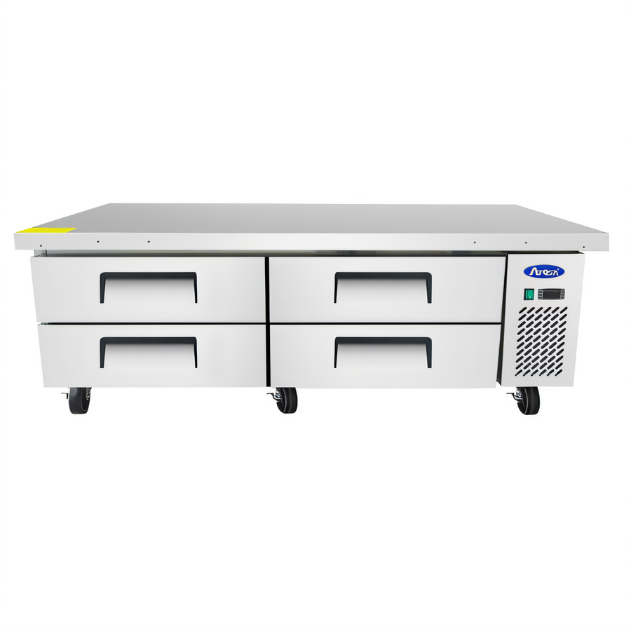Product image #1 for Atosa 72 1/2-Inch Refrigerated Chef Base with Extended Top and 4 Drawers