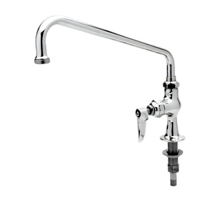 Product image #1 for T&S Brass Single Pantry Deck-Mounted Faucet with 12-Inch Swing Nozzle and Lever Handle