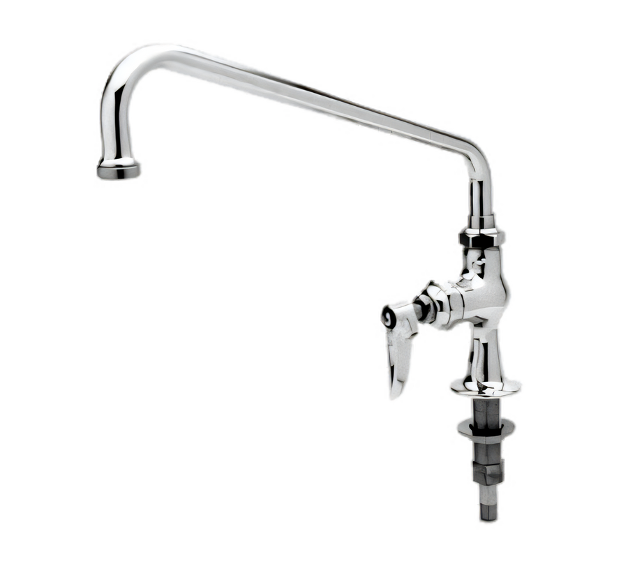 Product image #1 for T&S Brass Single Pantry Deck-Mounted Faucet with 12-Inch Swing Nozzle and Lever Handle