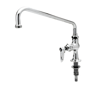 T&S Brass Single Pantry Deck-Mounted Faucet with 12-Inch Swing Nozzle and Lever Handle