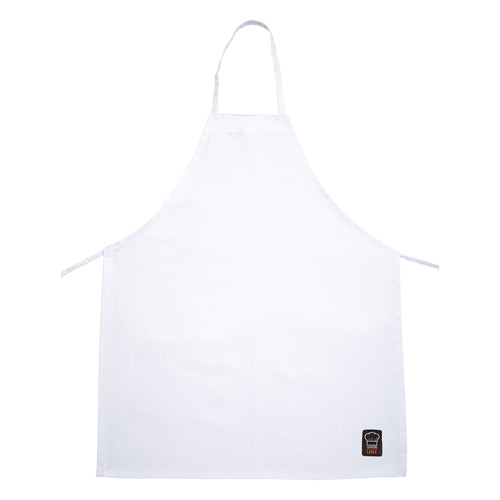 Product image #1 for Winco Signature Chef Full-Length Bib Apron, 33 x 26 Inches, White, No Pockets