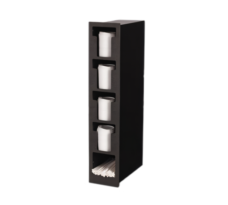 Product image #1 for Vollrath Flush-Mount Vertical Lid and Straw Holder, 4 Lid Columns and 1 Straw Column