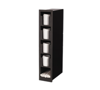 Vollrath Flush-Mount Vertical Lid and Straw Holder, 4 Lid Columns and 1 Straw Column