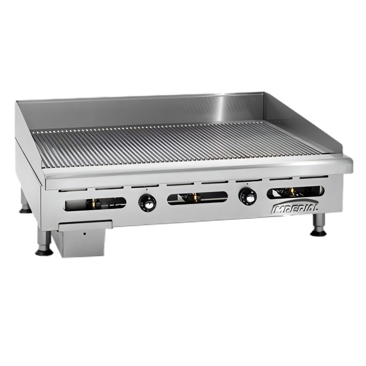 Product image #1 for Imperial IGG-72 72-Inch Grooved Countertop Gas Griddle