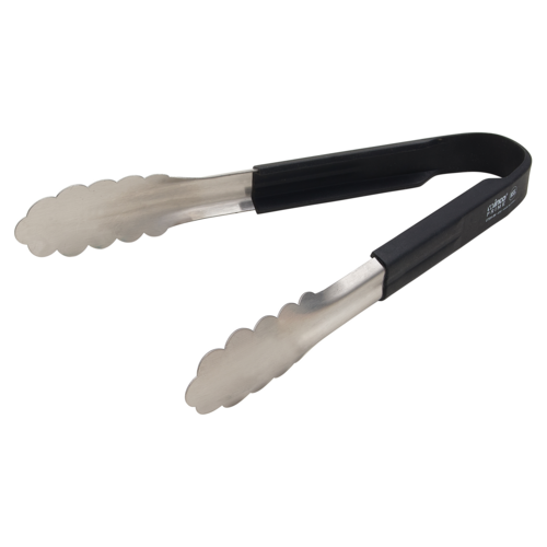 Product image #1 for Winco Prime 9-Inch Stainless Steel Utility Tongs with Black Silicone Handle