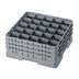 Thumbnail image #2 for Cambro Camrack® Full-Size Low-Profile 25-Compartment Glass Rack with 3 Extenders, Soft Gray