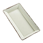 Thumbnail image #1 for American Metalcraft AWMEL23 Rectangular Melamine Platter, Antique White, 18 x 8-1/4 x 2 Inches Case of 4