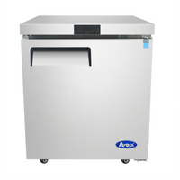Atosa 1-Section Undercounter Reach-In Freezer, Left-Hinged Solid Door, 7.15 Cu. Ft.