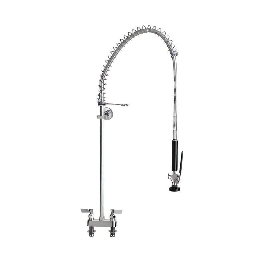 Product image #1 for Fisher 4-Inch Center Deck-Mounted Pre-Rinse Assembly with 21-Inch Riser and 36-Inch Hose
