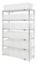 Thumbnail image #1 for 48 x 18 x 74 Inch Chrome-Plated Stationary Bin Wire Shelving System with 6 Shelves and 24 Clear Containers