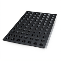 Silikomart Mini Pyramid Silicone Mold, 77 Cavities, Black