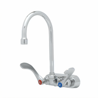 Wall-Mount Workboard / Bar Sink Mixing Faucet, 4-Inch Centers, 5-3/4-Inch Gooseneck, 1.0 GPM